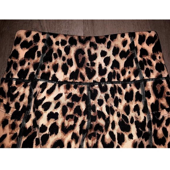 Lot of Victoria's Secret Leopard Print Leggings Size 2 Dark Green Black Cheetah - Picture 5 of 11